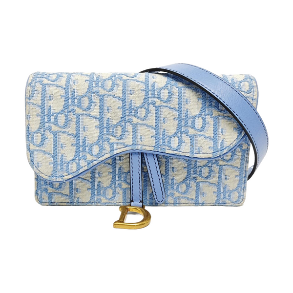 Saddle Mini Oblique Canvas Blue