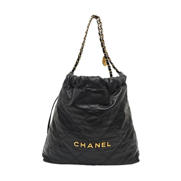CHANEL 22 Small Quilted Calfskin Black