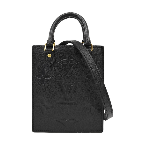 SAC PLAT Mini Calfskin Black