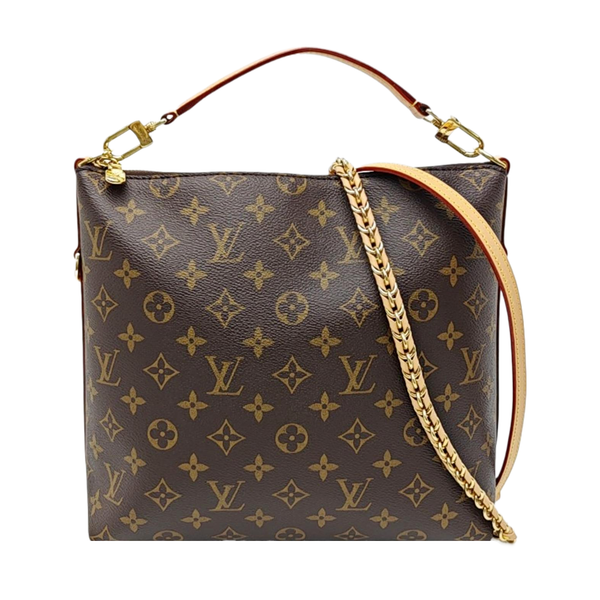 Monogram Coated Canvas Shoulder Bag Brown