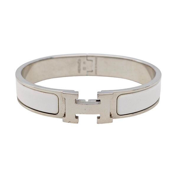 Clic H Metal Silver Bangle