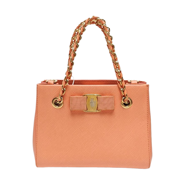 Calfskin Top Handle Bag Pink