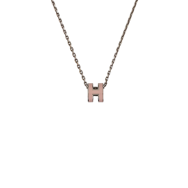 Pop H Metal Silver Necklace