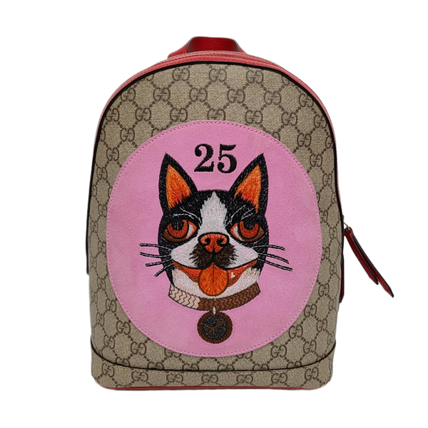 Monogram Coated Canvas Backpack Beige