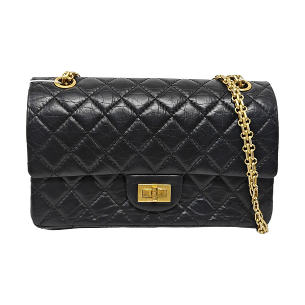 2.55 225 (small) Quilted Calfskin Black
