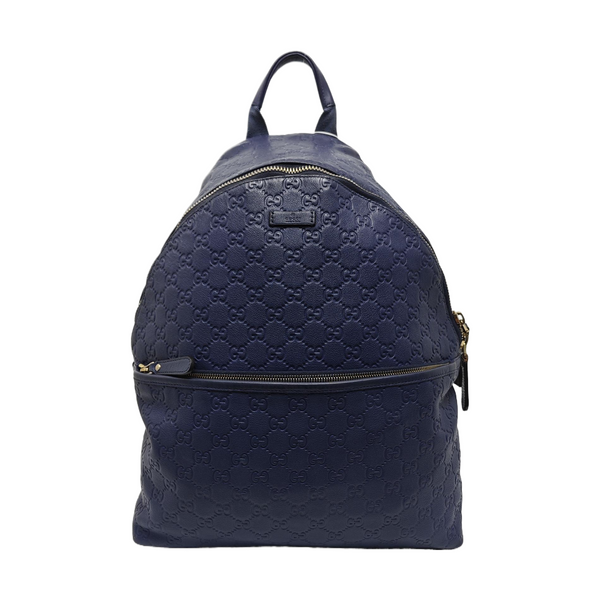 Signature Monogram Calfskin Blue