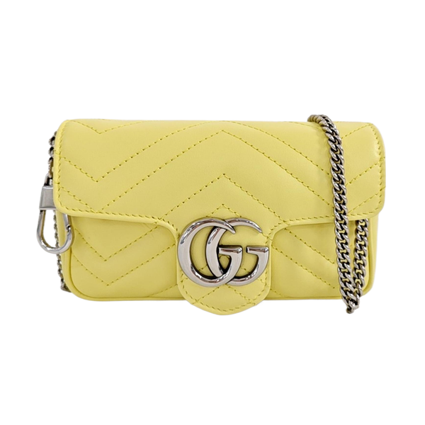 GG Marmont Mini Quilted Calfskin Yellow