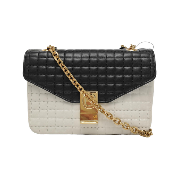 Authenticated pre-owned C Medium Quilted Calfskin White - Shoulder Bag at Looply