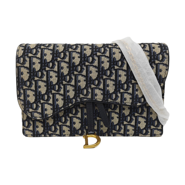 Saddle Mini Oblique Canvas Blue