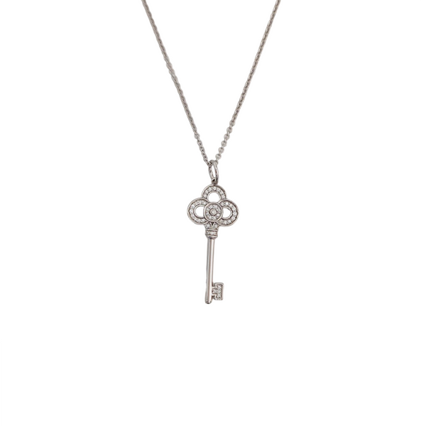 18k White Gold Silver Jewelry Set