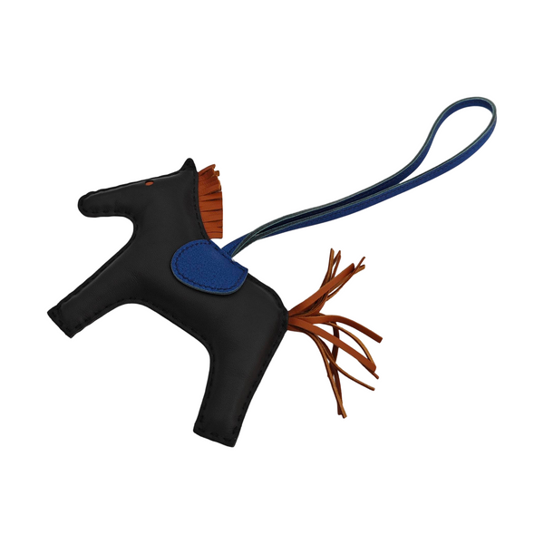 Leather Bag Charm Black