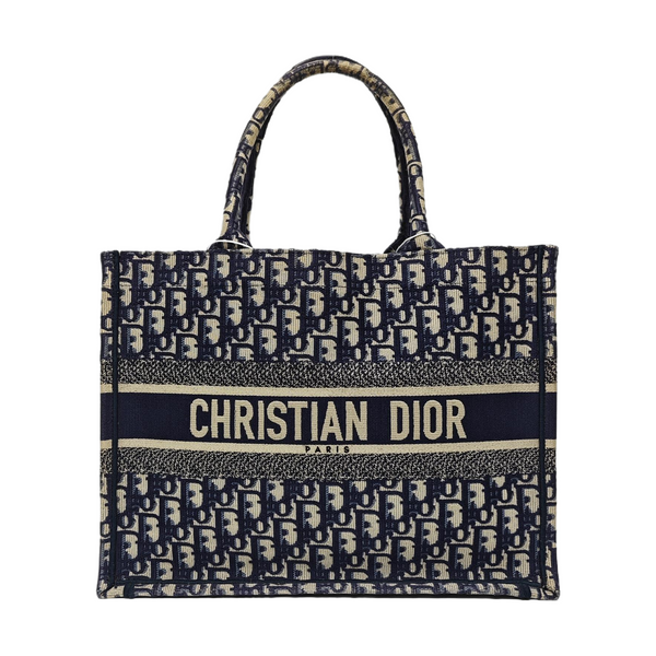 Book Tote Medium Oblique Canvas Blue