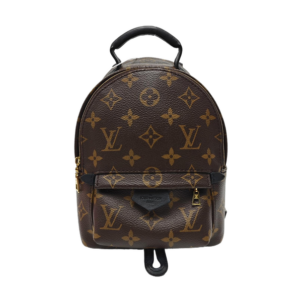 PALM SPRINGS Mini Monogram Coated Canvas Brown
