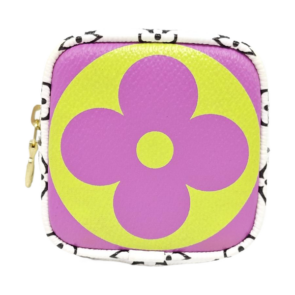 CUBE Monogram Coated Canvas Purple