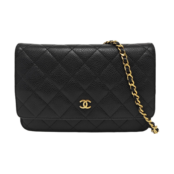 WOC Quilted Grained Calfskin Black