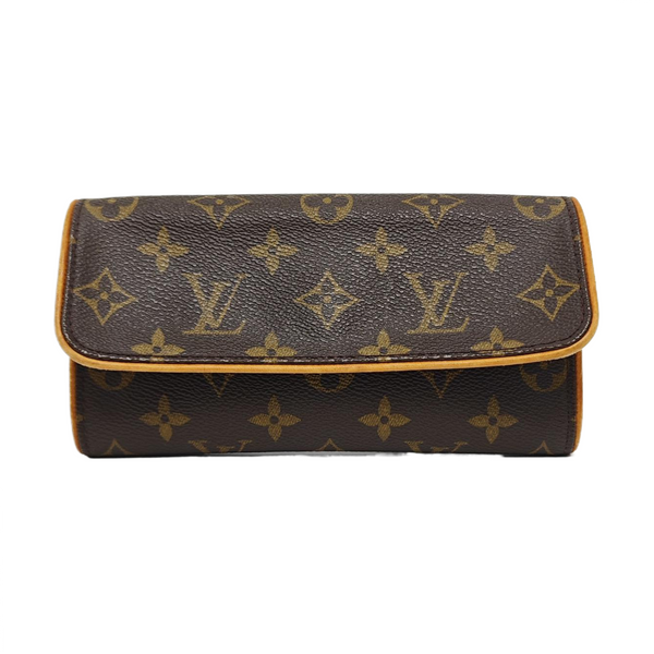 TWIN PM Monogram Coated Canvas Brown Wallet