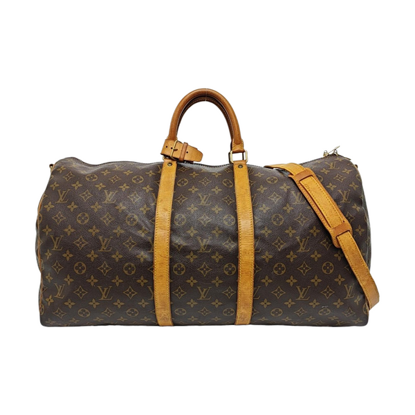SAC SOUPLE 55 Monogram Coated Canvas Brown