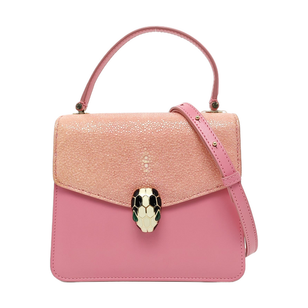SERPENTI FOREVER Small Stingray Leather Pink