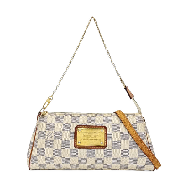 EVA Damier Azur Coated Canvas White