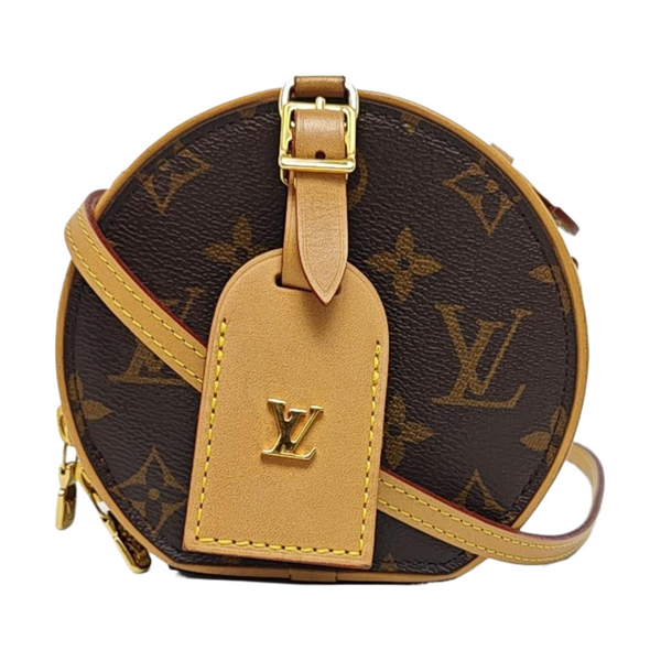 BOITE CHAPEAU Mini Monogram Coated Canvas Brown
