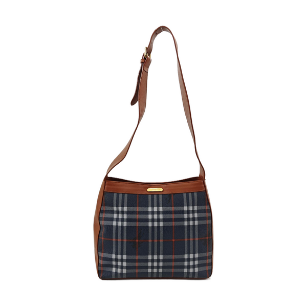 Coated Canvas Shoulder Bag Blue