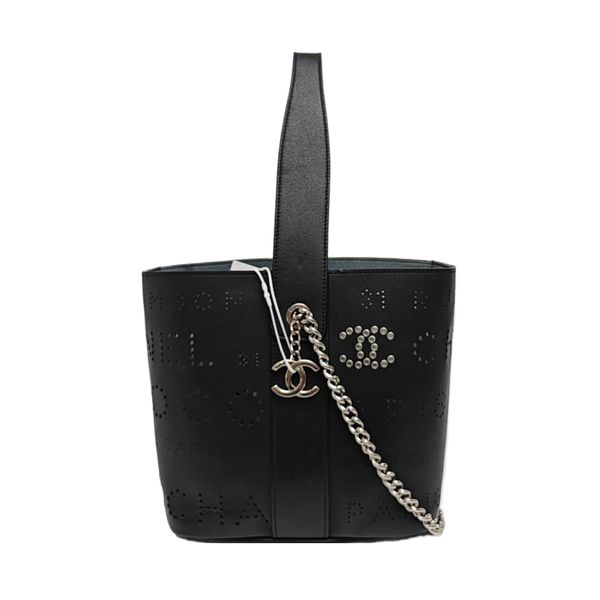 Lambskin Bucket Bag Black