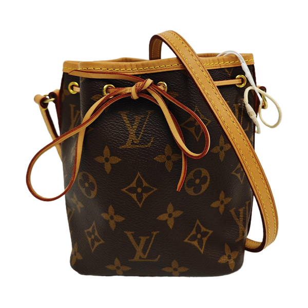 NÉONOÉ Nano Monogram Coated Canvas Brown