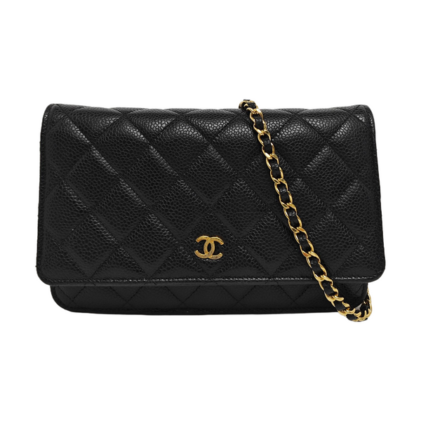 WOC Quilted Grained Calfskin Black