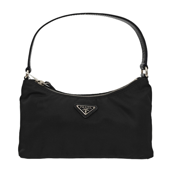 Nylon Top Handle Bag Black