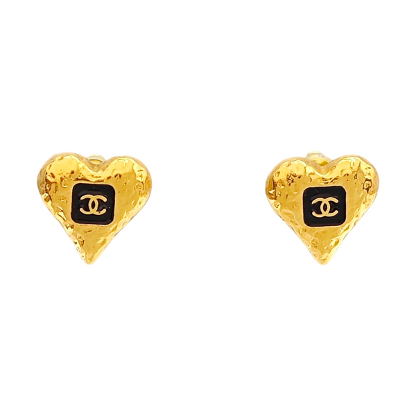 Pendientes de metal dorado