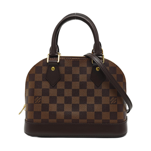 ALMA BB Damier Ebene Coated Canvas Brown