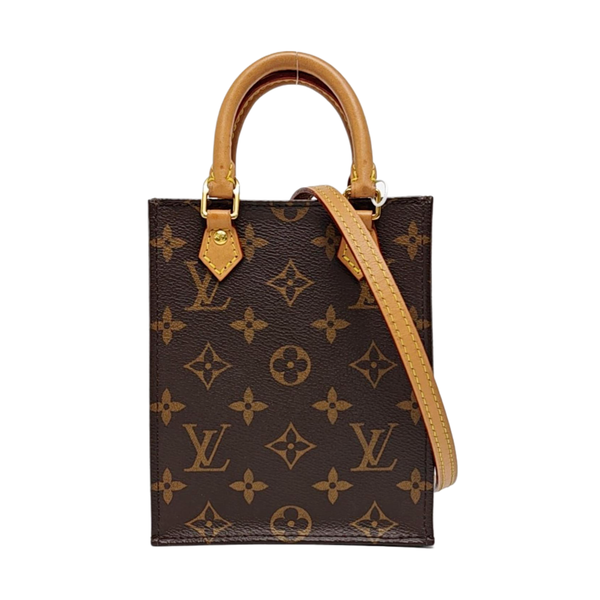 Authenticated pre-owned SAC PLAT Mini Monogram Coated Canvas Brown - Tote Bag at Looply