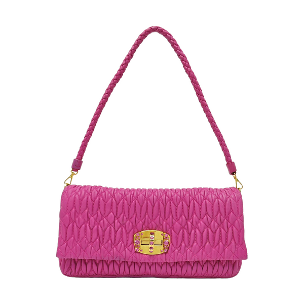 Crystal Quilted Lambskin Red