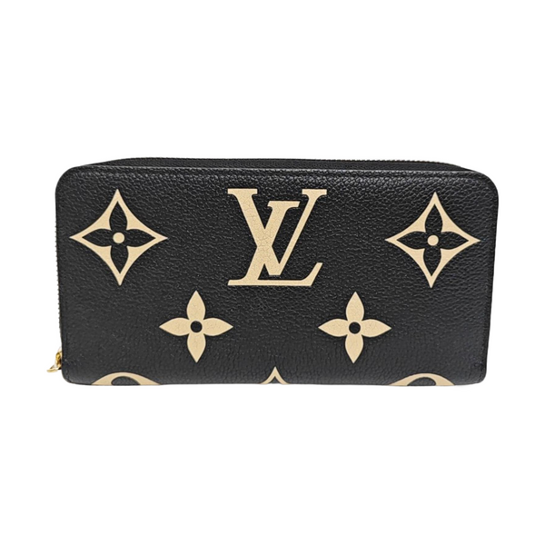 ZIPPY Monogram Calfskin Black Wallet