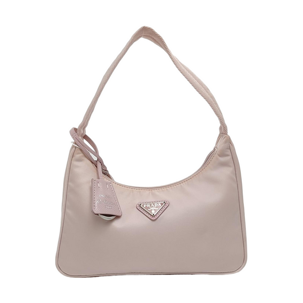 Authenticated pre-owned Re-Edition Nylon Pink - Top Handle Bag at Looply