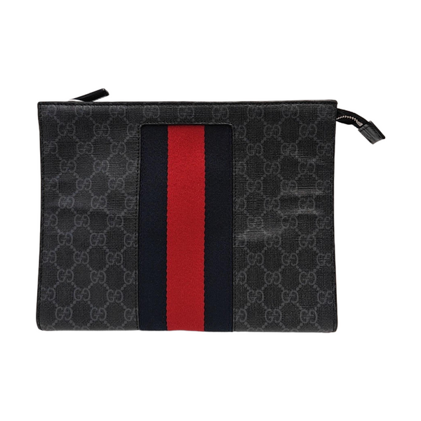 GG Supreme Monogram Coated Canvas Gray