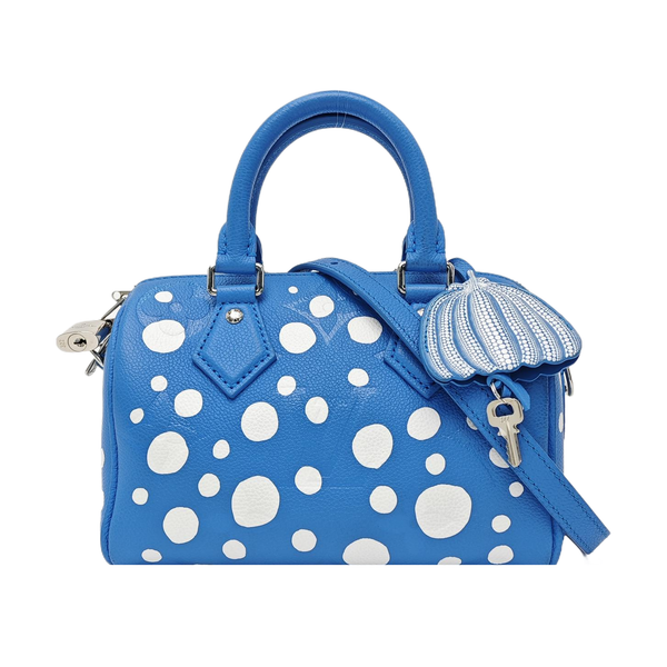 Monogram Calfskin Shoulder Bag Blue