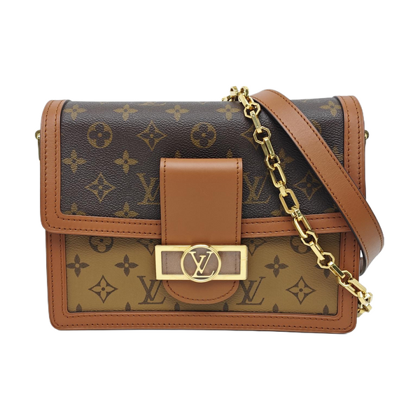DAUPHINE MM Monogram Coated Canvas Brown