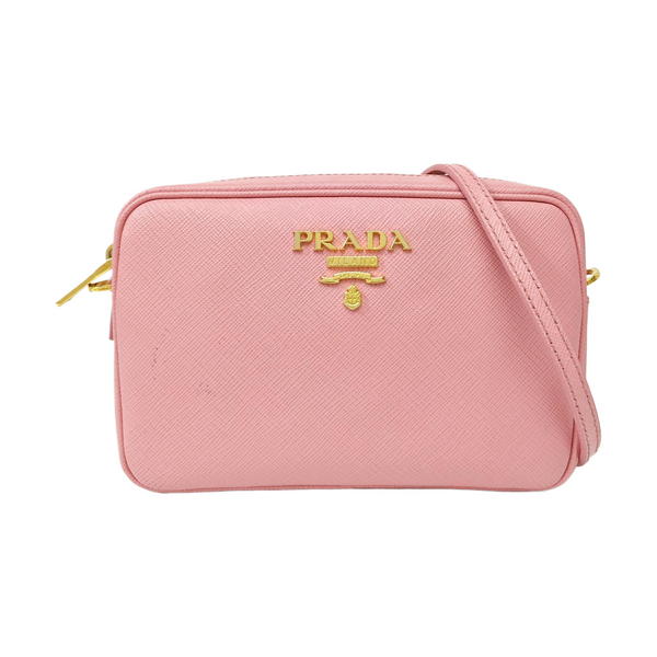 Saffiano Calfskin Shoulder Bag Pink