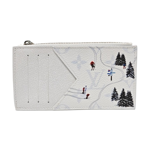 Coated Canvas Card Holder White