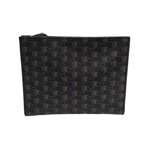 Coated Canvas Clutch Large Black