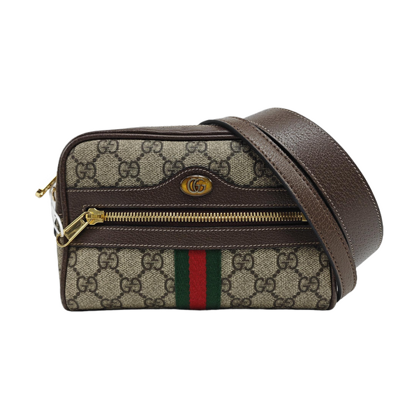 Ophidia Small Monogram Coated Canvas Beige