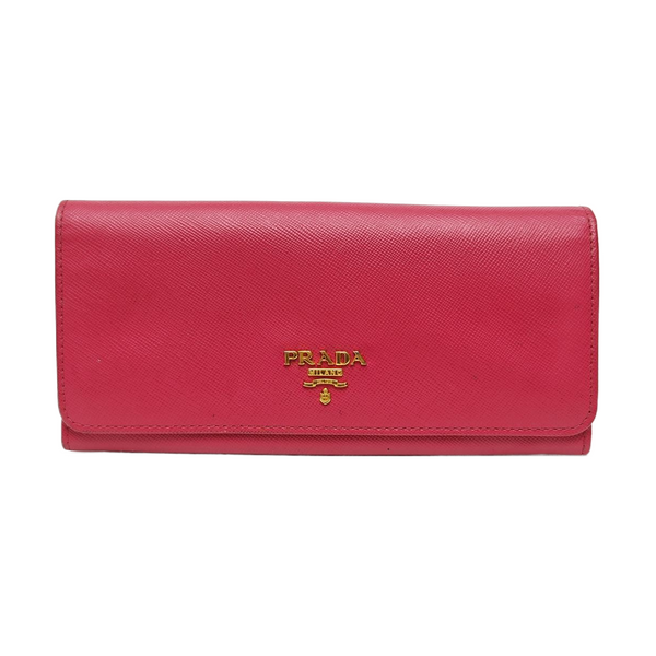 Fold Wallet Saffiano Calfskin Red Wallet