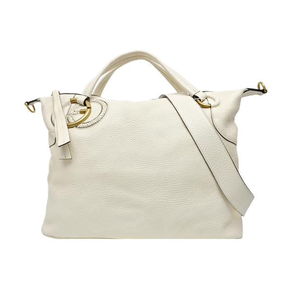 Calfskin Shoulder Bag White