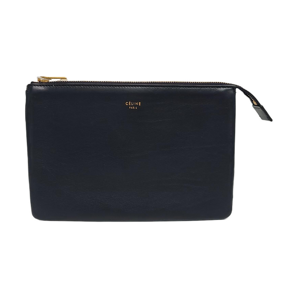 Authenticated pre-owned TRIO Calfskin Black - Clutch at Looply