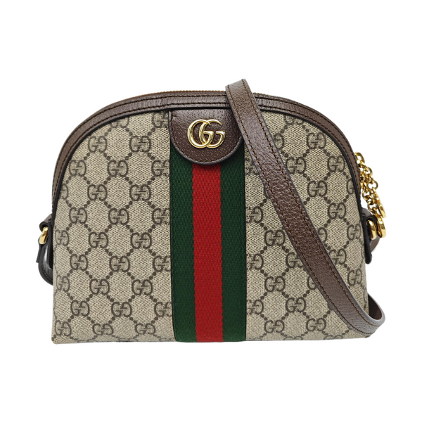 Ophidia Small Monogram Coated Canvas Beige