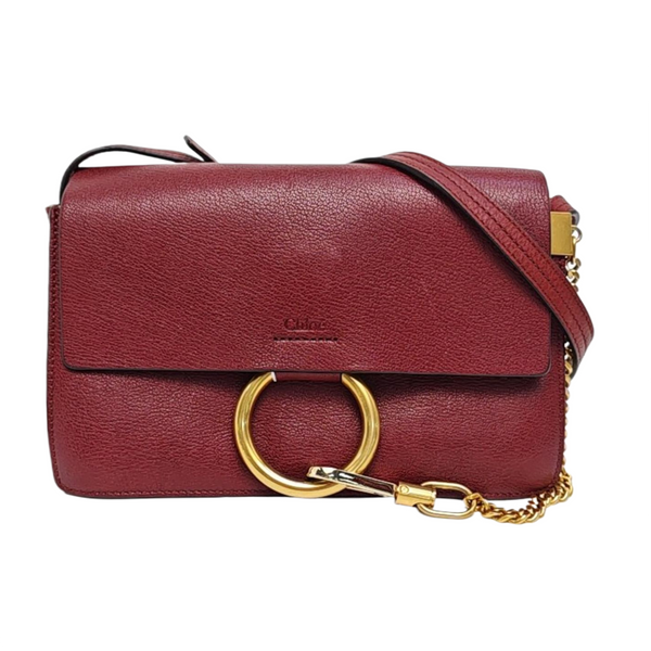 Authenticated pre-owned Faye Small Calfskin Red - Shoulder Bag at Looply