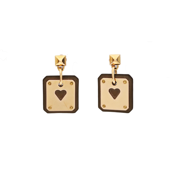 As De Coeur Metal Gold Earrings