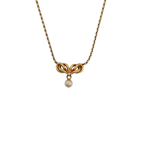 Twist Round Metal Gold Necklace