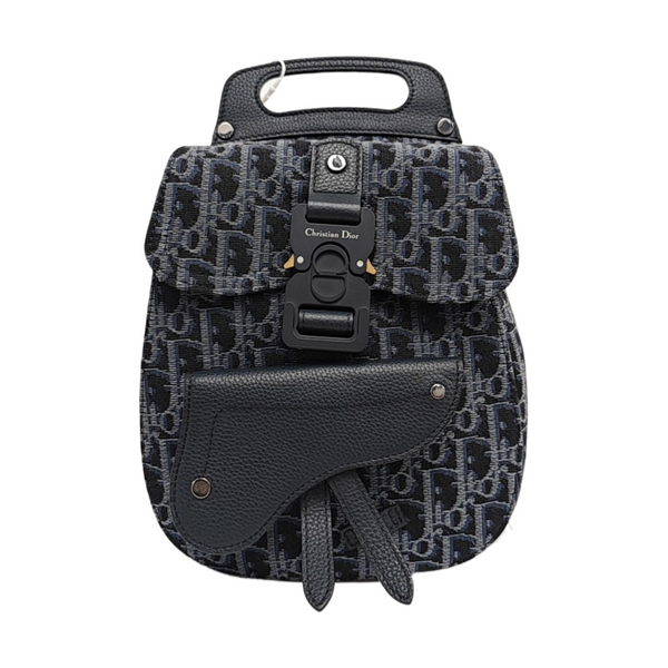 Authenticated pre-owned Saddle Mini Monogram Canvas Blue - Backpack at Looply